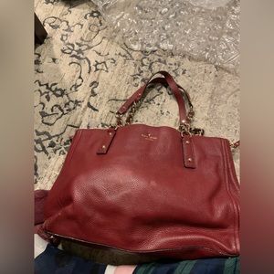 Kate Spade burgundy leather bag